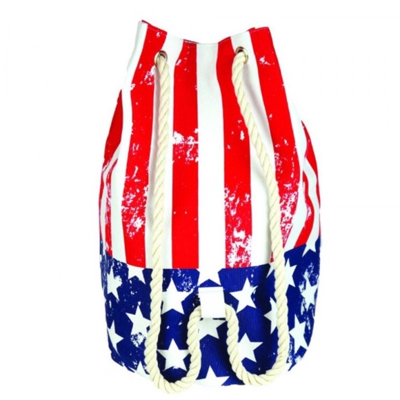 🇺🇸🆕5⭐️American Flag Beach Bag - Picture 2 of 3